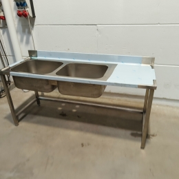 Rvs spoeltafel - 200x70 cm